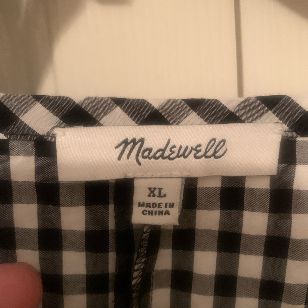 Madewell tunic XL black and white checkered - Picture 5 of 5